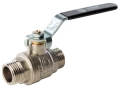 Изображение товара Кран шаровой STOUT SVB-0005 1/2″ Ду15 Ру50 полнопроходной, двухходовой, латунь CW617N, уплотнение - PTFE, наружная резьба, ручка-рычаг