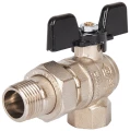 Изображение товара Кран шаровой STOUT SVB-0008 1/2″ Ду15 Ру50 полнопроходной, двухходовой, латунь CW617N, уплотнение - PTFE, внутренняя резьба / наружная резьба, ручка-бабочка