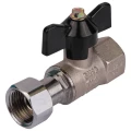 Изображение товара Кран шаровой STOUT SVB-0009 1/2х1/2″ Ду15x15 Ру30 стандартнопроходной, двухходовой, латунь CW617N, уплотнение - PTFE, внутренняя резьба / накидная гайка, ручка-бабочка