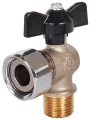 Изображение товара Кран шаровой STOUT SVB-0010 1/2х3/4″ Ду15x20 Ру20 стандартнопроходной, двухходовой, латунь CW617N, уплотнение - PTFE, наружная резьба / накидная гайка, ручка-бабочка