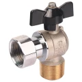 Изображение товара Кран шаровой STOUT SVB-0010 3/4х3/4″ Ду20x20 Ру20 стандартнопроходной, двухходовой, латунь CW617N, уплотнение - PTFE, наружная резьба / накидная гайка, ручка-бабочка