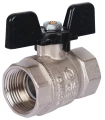 Изображение товара Кран шаровой STOUT SVB-0012 3/4″ Ду20 Ру40 стандартнопроходной, двухходовой, латунь CW617N, уплотнение - PTFE, внутренняя резьба, ручка-бабочка