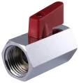 Изображение товара Кран шаровой STOUT SVB-0021 1/2″ Ду15 Ру10 полнопроходной, двухходовой, латунь CW617N, уплотнение - PTFE, внутренняя резьба, ручка-флажок