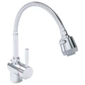 Изображение товара Смеситель для кухни SWES Barno 270 мм одноручный гибкий излив хром