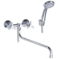 Изображение товара Смеситель для ванны с душем SWES Venta длина 350 мм, двухвентильный, излив длинный, хром