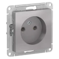 Изображение товара Розетка Systeme Electric AtlasDesign 1-местная скрытая установка 16А IP20 Алюминий