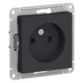 Изображение товара Розетка Systeme Electric AtlasDesign 1-местная скрытая IP20 16А без заземления карбон