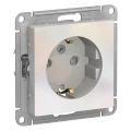 Изображение товара Розетка скрытого монтажаи 16А IP20 с заземлением и шторками жемчуг