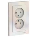 Изображение товара Розетка Systeme Electric AtlasDesign 2-местная скрытая установка 16А IP20 жемчуг