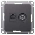 Изображение товара Розетка комбинированная Systeme Electric AtlasDesign RJ45 кат.5E и TV базальт