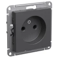 Изображение товара Розетка Systeme Electric AtlasDesign 1-местная скрытая без заземления базальт 16 А