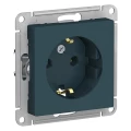 Изображение товара Розетка Systeme Electric AtlasDesign 1-местная скрытой установки изумруд 16 А IP20