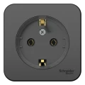 Изображение товара Розетка Systeme Electric Blanca 1-местная IP20 для открытой установки 16А антрацит