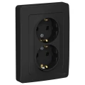 Изображение товара Розетка Systeme Electric Blanca 2-местная для скрытой установки 16А IP20 антрацит