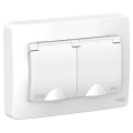 Изображение товара Розетка 2-местная скрытая установка IP20 16A белая Systeme Electric Blanca