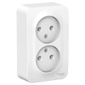 Изображение товара Розетка Systeme Electric Blanca 2-местная для открытой установки 16А IP20 белая