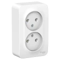Изображение товара Розетка Systeme Electric Blanca 2-местная для открытой установки 16А IP20 без заземления