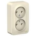 Изображение товара Розетка Systeme Electric Blanca 2-местная для открытой установки 16А IP20 без заземления