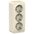 Изображение товара Розетка Systeme Electric Blanca 3-местная открытая установка 16А IP20 заземление