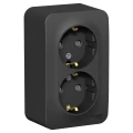 Изображение товара Розетка Systeme Electric Blanca 2-местная открытой установки антрацит IP20 16А