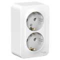 Изображение товара Розетка Systeme Electric Blanca 2-местная открытой установки с заземлением 16А белая