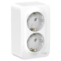 Изображение товара Розетка Systeme Electric Blanca 2-местная открытой установки с заземлением IP20 белая