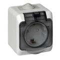 Изображение товара Розетка Systeme Electric Этюд 1-местная IP44 с заземлением для открытой установки