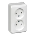 Изображение товара Розетка Systeme Electric Этюд 2-местная для открытой установки 16А IP20 белая