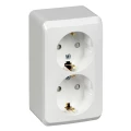 Изображение товара Розетка Systeme Electric Этюд 2-местная для открытой установки 16А IP20 белая