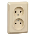 Изображение товара Розетка Systeme Electric Этюд 2-местная для скрытой установки 16А IP20 Крем