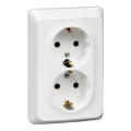 Изображение товара Розетка Systeme Electric Этюд 2-местная для скрытой установки 16А IP20, белая