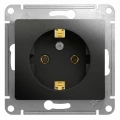 Изображение товара Розетка Systeme Electric Glossa антрацит 1-местная IP20 16А
