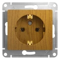 Изображение товара Розетка Systeme Electric Glossa 1-местная для скрытой установки 16А IP20 дуб