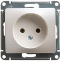Изображение товара Розетка Systeme Electric Glossa 1-местная скрытой установки без заземления, номинальный ток - 16 А, степень защиты IP20, механизм, цвет - перламутр