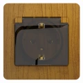 Изображение товара Розетка Systeme Electric Glossa 1-местная скрытая с заземлением и крышкой
