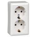 Изображение товара Розетка Systeme Electric Хит 2-местная с заземлением белая