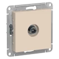 Изображение товара Розетка Systeme Electric AtlasDesign TV 1-местная для скрытой установки IP20 5-2150 Гц, оконечная, механизм, бежевая