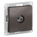 Изображение товара Розетка Systeme Electric AtlasDesign TV 1-местная для скрытой установки IP20 5-2150 Гц 4 дБ, проходная, механизм, мокко