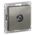 Изображение товара Розетка Systeme Electric AtlasDesign TV 1-местная для скрытой установки IP20 5-2150 Гц 4 дБ, проходная, механизм, сталь