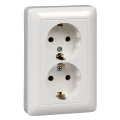 Изображение товара Розетка Systeme Electric Хит 2-местная для скрытой установки 16А IP20 с заземлением белая