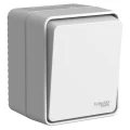 Изображение товара Выключатель одноклавишный Systeme Electric AtlasDesign Profi54 открытой установки, номинальный ток - 10 А, степень защиты IP54, цвет - серый
