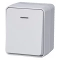 Изображение товара Выключатель одноклавишный Systeme Electric AtlasDesign Profi54 открытой установки с подсветкой, номинальный ток - 10 А, степень защиты IP54, в сборе, цвет - антрацит