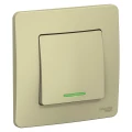 Изображение товара Выключатель одноклавишный Systeme Electric Blanca скрытой установки с подсветкой