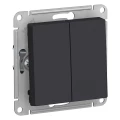 Изображение товара Переключатель Systeme Electric ATLASDESIGN скрытый 2 клавиши карбон 10А IP20