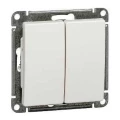 Изображение товара Выключатель двухклавишный Systeme Electric W59 открытой установки, номинальный ток - 10 А, степень защиты IP20, механизм, цвет - белый