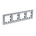Изображение товара Рамка Systeme Electric AtlasDesign Nature 4П 4 поста IP20 из стекла алюминий
