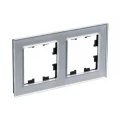 Изображение товара Рамка Systeme Electric AtlasDesign Nature 2П из стекла цвет алюминий