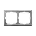 Изображение товара Рамка электромонтажная Systeme Electric ArtGallery 2П 2 поста алюминий горизонтальная