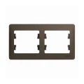 Изображение товара Рамка Systeme Electric Glossa 2П 2 поста горизонтальная цвет шоколад