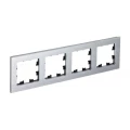 Изображение товара Рамка Systeme Electric AtlasDesign Nature 4П для розеток и выключателей серебро